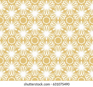 seamless ornamental pattern. Floral geometric style. Vector illustration. For interior design, fabric print, page fill, wallpaper, textile