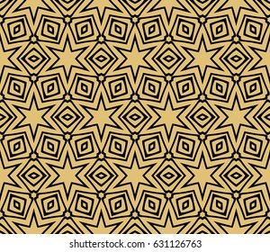 seamless ornamental pattern. Floral geometric style. Vector illustration. For interior design, fabric print, page fill, wallpaper, textile