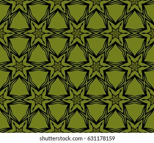 seamless ornamental pattern. Floral geometric style. Vector illustration. For interior design, fabric print, page fill, wallpaper, textile
