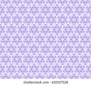 seamless ornamental pattern. Floral geometric style. Vector illustration. For interior design, fabric print, page fill, wallpaper, textile
