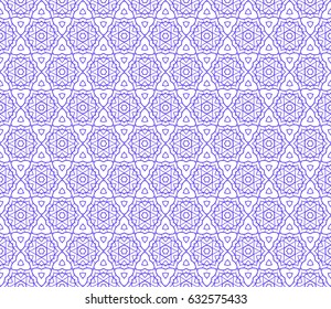 seamless ornamental pattern. Floral geometric style. Vector illustration. For interior design, fabric print, page fill, wallpaper, textile