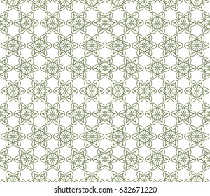 seamless ornamental pattern. Floral geometric style. Vector illustration. For interior design, fabric print, page fill, wallpaper, textile