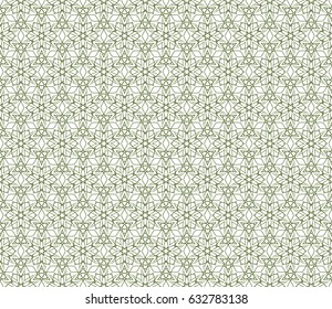 seamless ornamental pattern. Floral geometric style. Vector illustration. For interior design, fabric print, page fill, wallpaper, textile