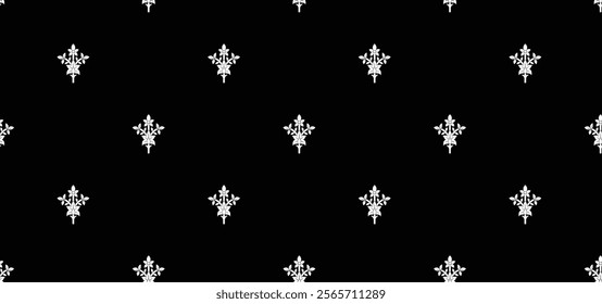 Seamless ornamental Pattern with geometric accents, perfect for digital prints, fabric decoration, wallpapers, and gift wraps.