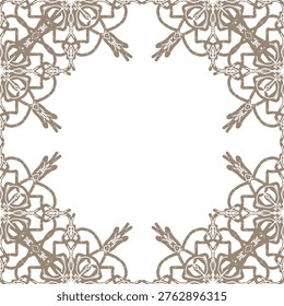 Seamless ornamental pattern in hand drawn textured style. Symmetrical decorative design with vintage feel. Perfect for textile, wallpaper, packaging, branding and surface design.