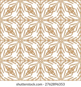 Seamless ornamental pattern in hand drawn textured style. Symmetrical decorative design with vintage feel. Perfect for textile, wallpaper, packaging, branding and surface design.