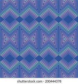Seamless ornamental pattern tartan (pixel art) 