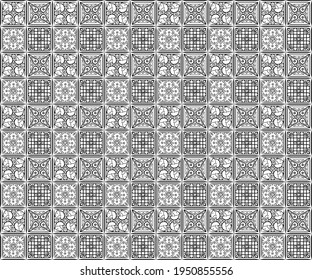 Seamless Ornamental pattern. Traditional Indian seamless ornament pattern.  medallion  Geometric  ethnic pattern vector for Fabric and textile printing, wrapping paper, backdrops and packaging