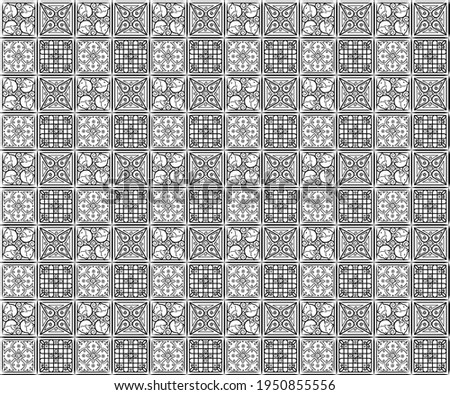 Seamless Ornamental pattern. Traditional Indian seamless ornament pattern.  medallion  Geometric  ethnic pattern vector for Fabric and textile printing, wrapping paper, backdrops and packaging
