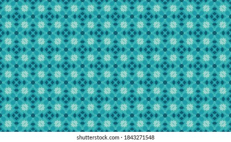 patrón ornamental sin fisuras en color turquesa
