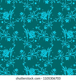 Seamless ornamental pattern. Vector Illustration. Can be used as texture for fabric, background, in web design and etc.