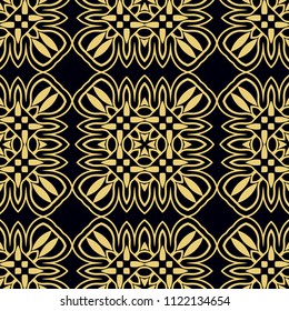 Seamless ornamental pattern. Vintage ornamental retro background