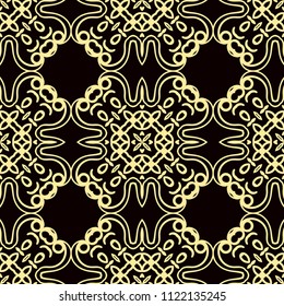 Seamless ornamental pattern. Vintage ornamental retro background