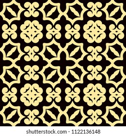 Seamless ornamental pattern. Vintage ornamental retro background