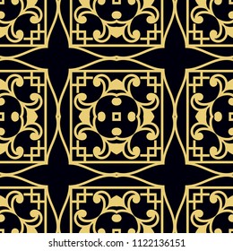 Seamless ornamental pattern. Vintage ornamental retro background