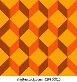 Seamless ornamental pattern of yellow rhombuses
