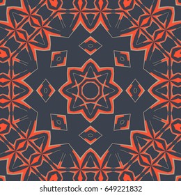 Seamless Ornamental Print Card Cover Mandala Art