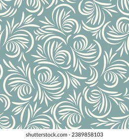 Seamless ornamental swirl vector pattern. A design and background for textile, print, wallpaper and decoration. 