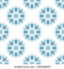 Seamless ornamental symbols pattern. Abstract vector background