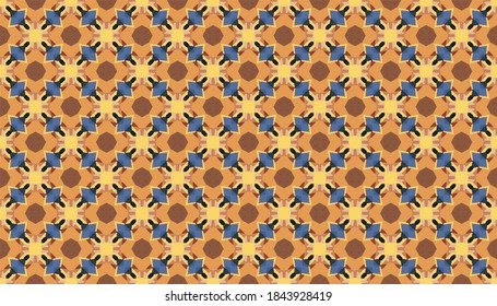 seamless ornamental texture for in brown and dark blue colors