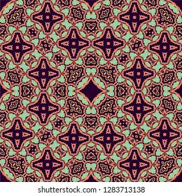 Seamless ornamental texture, white background, openwork, fretwork design