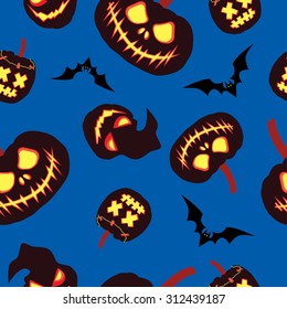 Seamless ornamental vector background Halloween Party