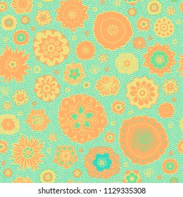 Seamless ornamental vector floral pattern