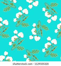 Seamless ornamental vector floral pattern