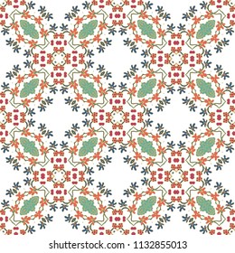 Seamless ornamental vector floral texture