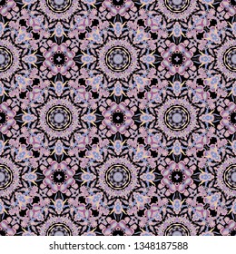 Seamless ornamental vector floral texture