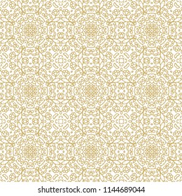 Seamless ornamental vector golden texture