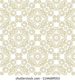 Seamless ornamental vector golden texture