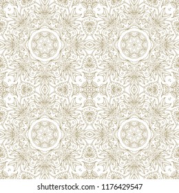 Seamless ornamental vector golden texture