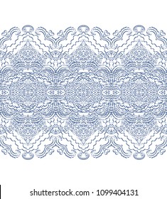 Seamless ornamental vector lace border ornament