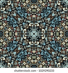 Seamless ornamental vector pattern