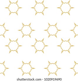 Seamless ornamental vector pattern in golden style