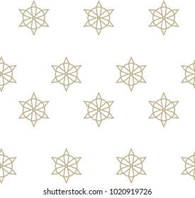 Seamless ornamental vector pattern in golden style