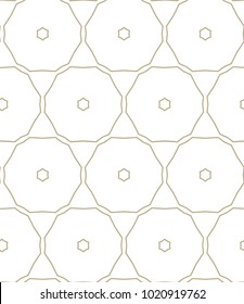 Seamless ornamental vector pattern in golden style