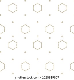 Seamless ornamental vector pattern in golden style