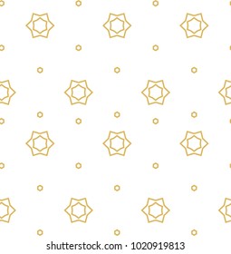 Seamless ornamental vector pattern in golden style