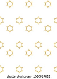 Seamless ornamental vector pattern in golden style