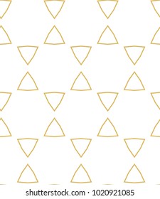 Seamless ornamental vector pattern in golden color