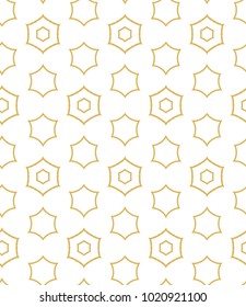 Seamless ornamental vector pattern in golden color