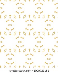 Seamless ornamental vector pattern in golden color