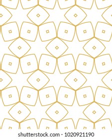 Seamless ornamental vector pattern in golden color