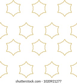 Seamless ornamental vector pattern in golden color