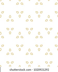 Seamless ornamental vector pattern in golden color