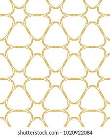Seamless ornamental vector pattern in golden style