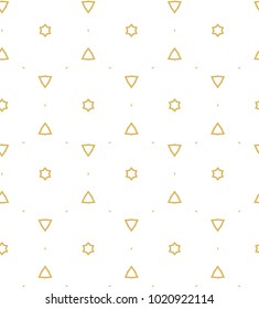 Seamless ornamental vector pattern in golden style