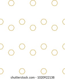 Seamless ornamental vector pattern in golden style
